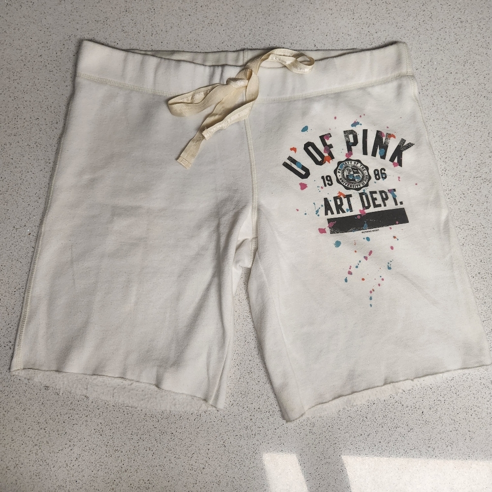 PINK Victoria's Secret U of Pink Sweat Pant Shorts Size M